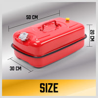 20L Fuel Can Jerry Can Petrol Diesel Spare Container Portable Fuel Tank Kings Warehouse 