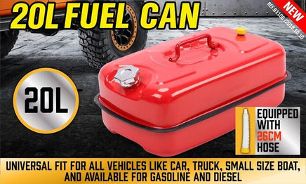 20L Fuel Can Jerry Can Petrol Diesel Spare Container Portable Fuel Tank Kings Warehouse 