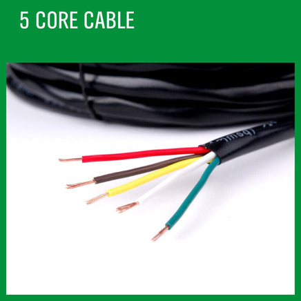 20M X 5 Core Wire Cable Trailer Cable Automotive Boat Caravan Truck Coil V90 PVC Kings Warehouse 