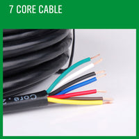 20M X 7 Core Wire Cable Trailer Cable Automotive Boat Caravan Truck Coil V90 PVC Kings Warehouse 