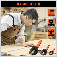 20Pc Spring Clamps Set Heavy Duty Nylon Clips 3 Sizes Non-Slip Grip TPR Handle Kings Warehouse 