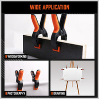 20Pc Spring Clamps Set Heavy Duty Nylon Clips 3 Sizes Non-Slip Grip TPR Handle Kings Warehouse 