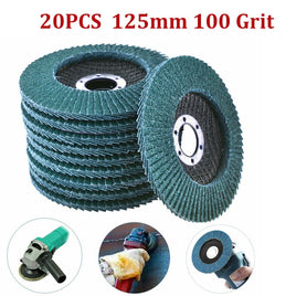 20PCS 5" 125MM Angle Grinder Flap Sanding Disc 100 Grit Grinding Wheel October Specials Kings Warehouse 