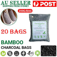 20PCS Air Purifying Bags Activated Bamboo Charcoal Freshener for Car Home Shoes 200g Kings Warehouse 