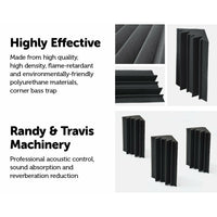 20pcs Studio Acoustic Foam Corner Bass Trap Sound Absorption Treatment Proofing New Arrivals Kings Warehouse 