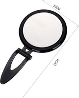 20X Magnifying Hand Mirror Two Sided Use for Makeup Application, Tweezing, and Blackhead/Blemish Removal (10 cm Black) Kings Warehouse 