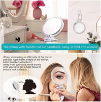 20X Magnifying Hand Mirror Two Sided Use for Makeup Application, Tweezing, and Blackhead/Blemish Removal (15 cm) Kings Warehouse 
