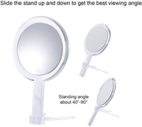 20X Magnifying Hand Mirror Two Sided Use for Makeup Application, Tweezing, and Blackhead/Blemish Removal (15 cm Silver) Kings Warehouse 