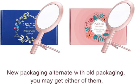 20X Magnifying Hand Mirror Two Sided Use for Makeup Application, Tweezing, and Blackhead/Blemish Removal (15 cm Silver) Kings Warehouse 