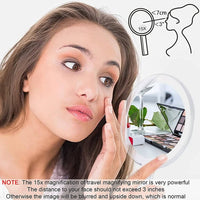 20X Magnifying Hand Mirror Two Sided Use for Makeup Application, Tweezing, and Blackhead/Blemish Removal (15 cm Silver) Kings Warehouse 