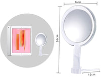 20X Magnifying Hand Mirror Two Sided Use for Makeup Application, Tweezing, and Blackhead/Blemish Removal (15 cm Silver) Kings Warehouse 