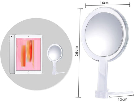 20X Magnifying Hand Mirror Two Sided Use for Makeup Application, Tweezing, and Blackhead/Blemish Removal (15 cm Silver) Kings Warehouse 