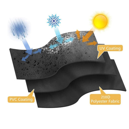 210D Inflatable Boat Cover UV Resistant Inflatable Dinghy Boat Cover Waterproof UV Sun Dust Protective Case Kayak Oxford Cloth Cover ( 270 cm ) Kings Warehouse 