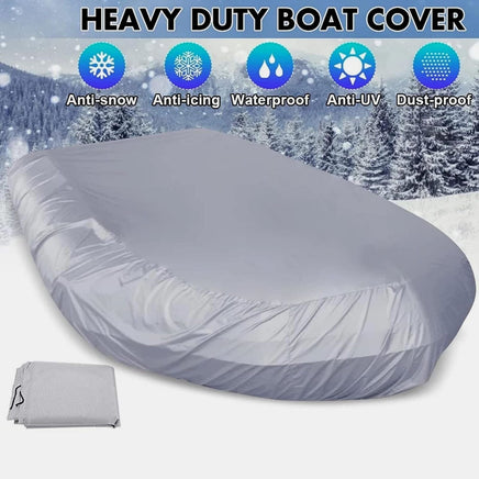 210D Inflatable Boat Cover UV Resistant Inflatable Dinghy Boat Cover Waterproof UV Sun Dust Protective Case Kayak Oxford Cloth Cover ( 380 cm ) Kings Warehouse 