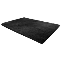 230x160cm Floor Rugs Large Shaggy Rug Area Carpet Bedroom Living Room Mat - Black