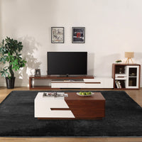 230x200cm Floor Rugs Large Shaggy Rug Area Carpet Bedroom Living Room Mat - Black living room Kings Warehouse 