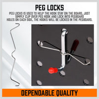 238Pc Pegboard Hooks Set Peg board Bins Parts Storage Assortment Tools Organiser Kings Warehouse 