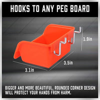238Pc Pegboard Hooks Set Peg board Bins Parts Storage Assortment Tools Organiser Kings Warehouse 