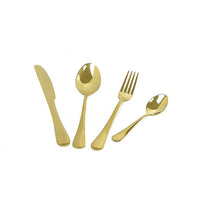 24-piece Gold Cutlery Flatware Stainless Steel Silverware Set Reflective Mirror Finish Kings Warehouse 