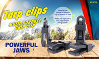 24Pc Camping Awning Tarp Clips Tent Clamps Set Snap Hanger Tighten Survival Tool Kings Warehouse 