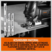 25Pc T-shank Jig Saw Blades Set For Wood Plastic Metal Sheet Cutting BIM HSS HCS Kings Warehouse 