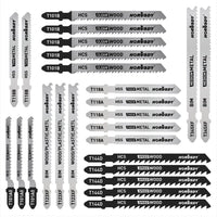 25Pc T-shank Jig Saw Blades Set For Wood Plastic Metal Sheet Cutting BIM HSS HCS Kings Warehouse 