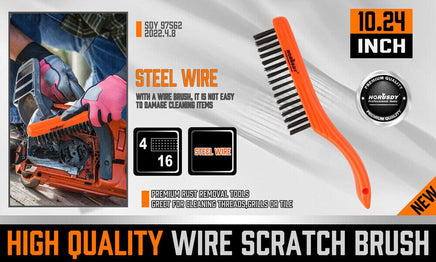 260mm Stanless Brush Anti-Slip Handle Scratch Paint Cleaning Rust Remove New Kings Warehouse 