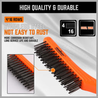 260mm Stanless Brush Anti-Slip Handle Scratch Paint Cleaning Rust Remove New Kings Warehouse 
