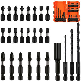 26Pc Impact Screwdriver Bit Set Magnetic Drill Bit Holder Quick Release Drilling Kings Warehouse 