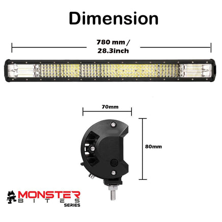 28 inch Philips LED Light Bar Quad Row Combo Beam 4x4 Work Driving Lamp 4wd Auto Accessories > Lights Kings Warehouse 