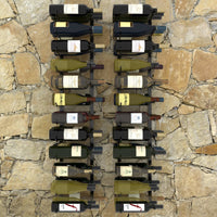 289560 Wall-mounted Wine Racks for 72 Bottles 2 pcs Black Iron Storage Supplies Kings Warehouse 