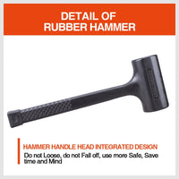 2LB Dead Blow Rubber Mallet Hammer Non Slip Soft Face Auto Car Repair NEW Kings Warehouse 