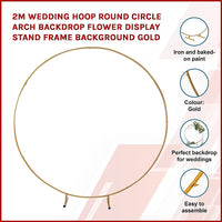 2M Wedding Hoop Round Circle Arch Backdrop Flower Display Stand Frame Background garden supplies Kings Warehouse 
