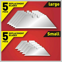 2Pc Folding Utility Knife Aluminium Handle & 10 Spare Stanley Blades Craft New Kings Warehouse 