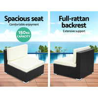 2PC Gardeon Outdoor Furniture Sofa Set Wicker Rattan Garden Lounge Chair Setting Furniture > Outdoor Kings Warehouse 