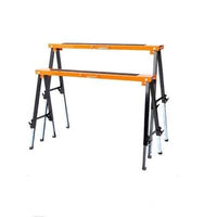 2Pc Mastercraft Sawhorse Metal Folding Non-slip Surface Saw Horse 120KG Capacity Kings Warehouse 