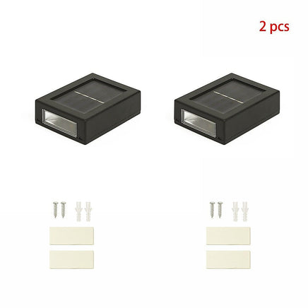 2pc Outdoor Solar LED Deck Lights Garden Patio Pathway Stairs Warm White Kings Warehouse 