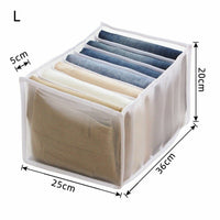 2PCS 7 Grids Mesh Foldable Clothes Storage Jeans Pants Organizer Clothes Organizer 36X25X20CM Click Frenzy: The Main Event Kings Warehouse 