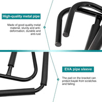 2Pcs Kayak Wall Rack Carrier Canoe Paddle Surfboard Holder Wall Mount Shelf Kings Warehouse 