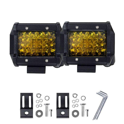 2x 4 inch Spot LED Work Light Bar Philips Quad Row 4WD Fog Amber Reverse Driving Kings Warehouse 