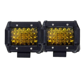 2x 4 inch Spot LED Work Light Bar Philips Quad Row 4WD Fog Amber Reverse Driving Kings Warehouse