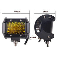 2x 4 inch Spot LED Work Light Bar Philips Quad Row 4WD Fog Amber Reverse Driving Kings Warehouse 
