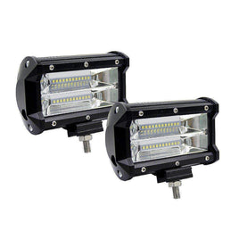 2x 5inch Flood LED Light Bar Offroad Boat Work Driving Fog Lamp Truck Scene 4x4 Kings Warehouse 