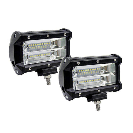 2x 5inch Flood LED Light Bar Offroad Boat Work Driving Fog Lamp Truck Scene 4x4 Kings Warehouse 