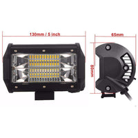 2x 5inch Flood LED Light Bar Offroad Boat Work Driving Fog Lamp Truck Scene 4x4 Kings Warehouse 