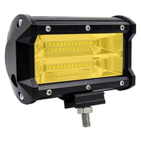 2x 5inch Flood LED Light Bar Offroad Boat Work Driving Fog Lamp Truck Yellow Kings Warehouse 