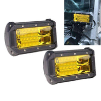 2x 5inch Flood LED Light Bar Offroad Boat Work Driving Fog Lamp Truck Yellow Kings Warehouse 