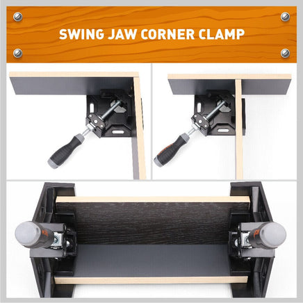 2x 90° Quick Right Angle Clamps Corner Clamps Vise Wood-working Welding Holder Kings Warehouse 