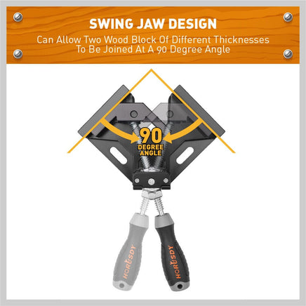 2x 90° Quick Right Angle Clamps Corner Clamps Vise Wood-working Welding Holder Kings Warehouse 