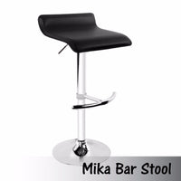 2X Black Bar Stools Faux Leather Low Back Adjustable Crome Base Gas Lift Slim Seat Swivel Chairs Bar Stools Kings Warehouse 